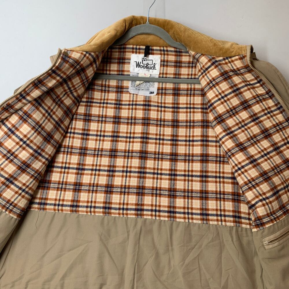 Woolrich Men Insulate Work Vest L Brown 80s Vintage Heritage Utility Corduroy 3M - Picture 2 of 12